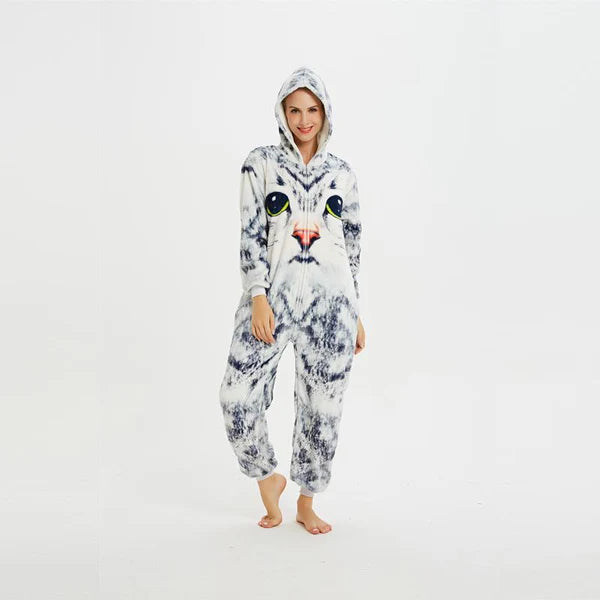 Unisex Animal Pyjamas - 3D Cat