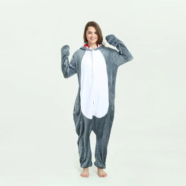 Unisex Animal Pyjamas - Grey Shark