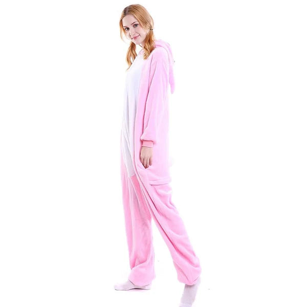 Unisex Animal Pyjamas - Pink Bunny