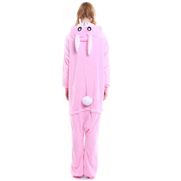 Unisex Animal Pyjamas - Pink Bunny