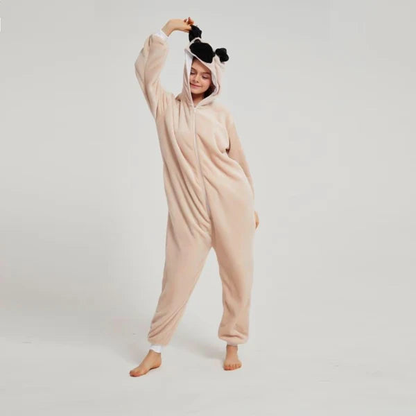 Unisex Animal Pyjamas - Pug Dog