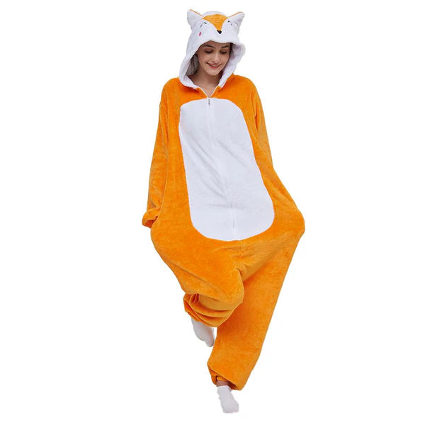 Unisex Animal Pyjamas - Orange Fox