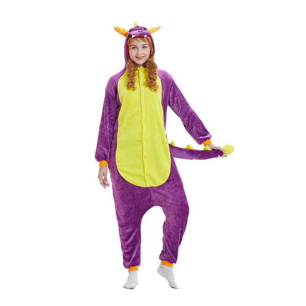 Unisex Animal Pyjamas - Purple Spyro Dragon